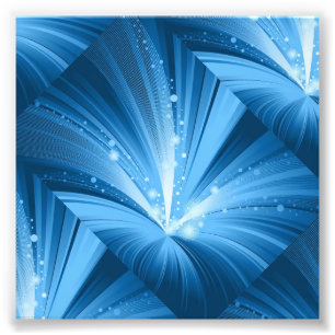 IMPRESSION PHOTO ABSTRAIT CLAIR RAYS BLUES ESPACE BLANC TEXTURES WA