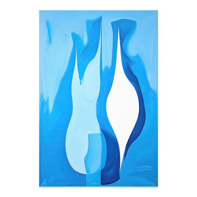 Impression Photo Abstrait de Cobalt Echo Repos (Devant)