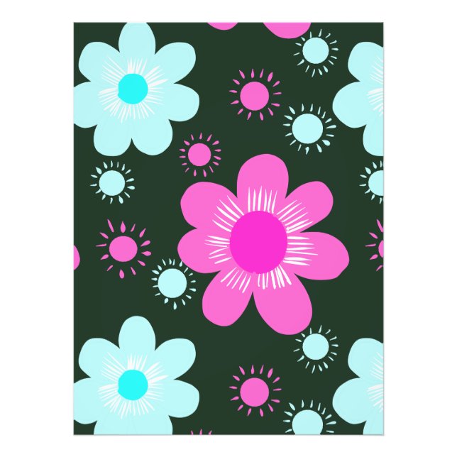 Impression Photo Abstrait Floral Mandala Motif Design rouge (Devant)
