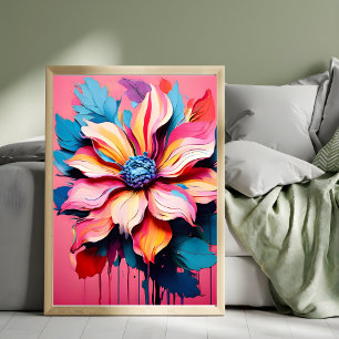 Impression Photo Abstrait floral vibrant