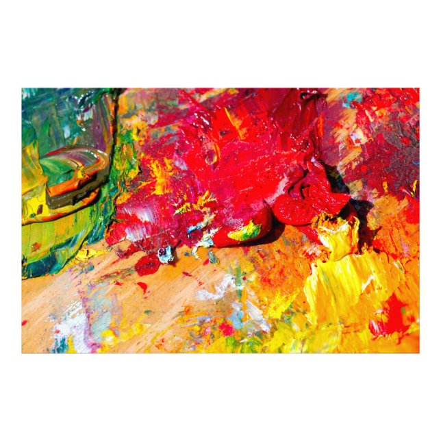 Impression Photo Abstraite De Palette Artiste (Devant)