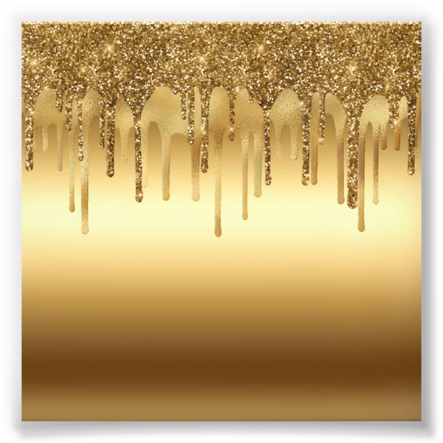 Impression Photo Accents de Parties scintillant de peinture or à go (Devant)