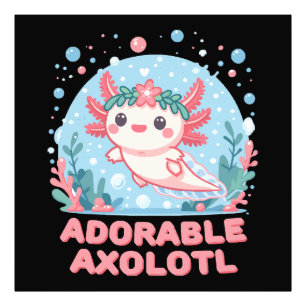 Impression Photo Adorable Axolotl Cutesse aquatique