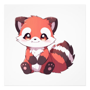 Impression Photo  adorable panda rouge