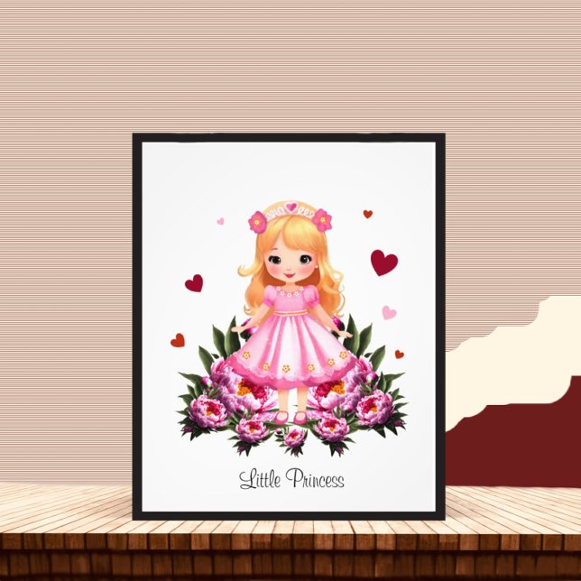 Impression Photo Adorable princesse avec fleurs (Créateur téléchargé)