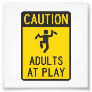Impression Photo Adultes de précaution au jeu