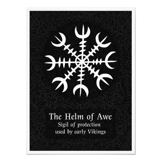 Impression Photo AEgishjálmr - Casque viking de la protection Awe N (Devant)