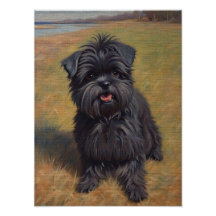 Affenpinscher Peinture à l'huile de chien Portrait
