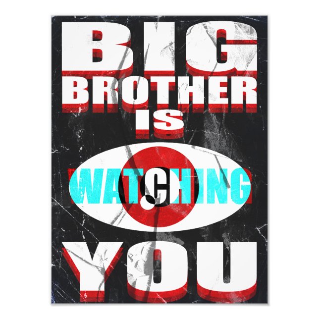 Impression Photo Affiche 1984 Big Brother vous regarde (Redesign) (Devant)