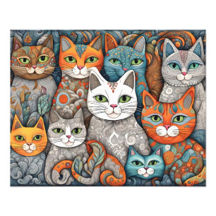 Impression Photo affiche apaisante pour chats