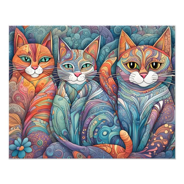 Impression Photo affiche apaisante pour chats (Devant)