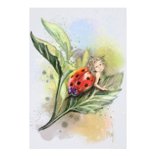 Impression Photo Affiche artistique de coccinelle mignonne