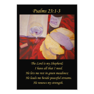 Impression Photo Affiche chrétienne Psaume 23 Le Seigneur est mon b