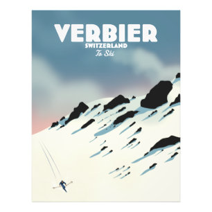 Impression Photo Affiche d'art d'impression de voyage de ski à Verb