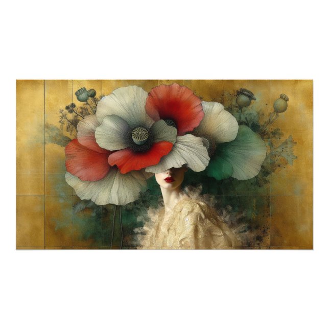 Impression Photo Affiche d'art mural poppy pour femmes (Devant)