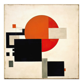 Impression Photo Affiche d'art suprematiste abstrait