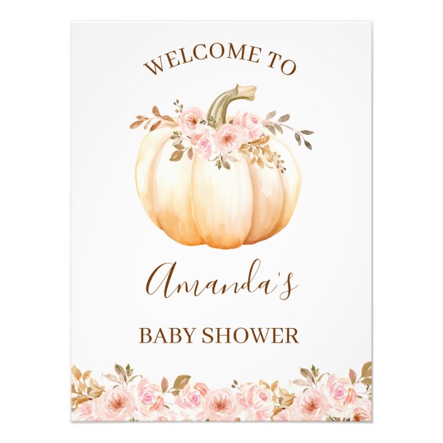 Impression Photo Affiche de bienvenue Baby shower Boho Little Citro (Devant)