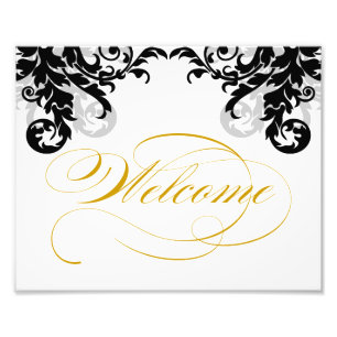 Impression Photo Affiche de bienvenue Mariage florissante 8x10 pour