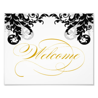Impression Photo Affiche de bienvenue Mariage florissante 8x10 pour
