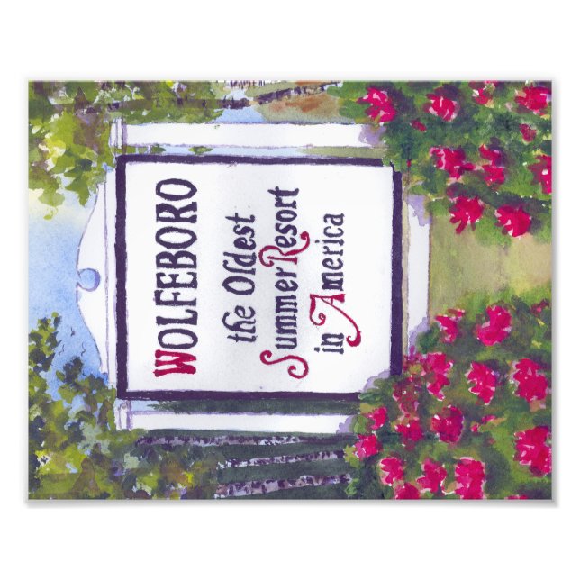 Impression Photo Affiche de bienvenue Wolfeboro New Hampshire (Devant)