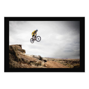 Impression Photo Affiche de biker BMX en saut
