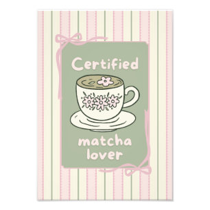 Impression Photo Affiche de boisson matcha décoration murale 