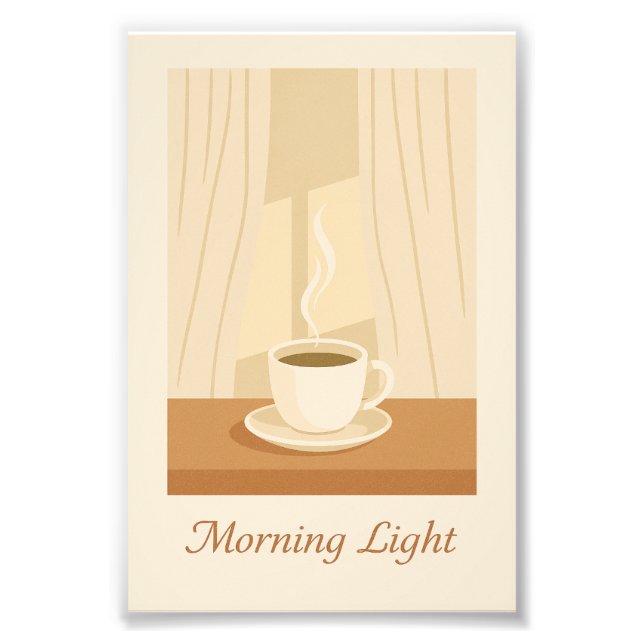 Impression Photo Affiche de café Lumière du matin (Devant)