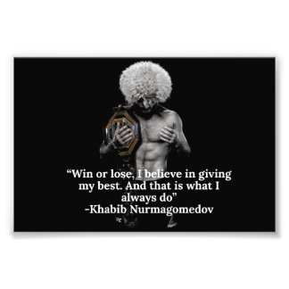 Impression Photo Affiche de citation de Khabib