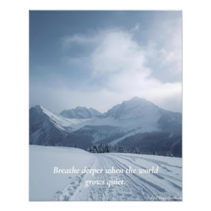 Impression Photo Affiche de citation minimale d'hiver – “Respirez p