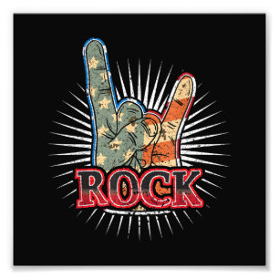 Impression Photo Affiche de concert de groupe de Rock Vintage USA 7