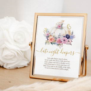 Impression Photo Affiche de couche de nuit tardive Fleur de citroui