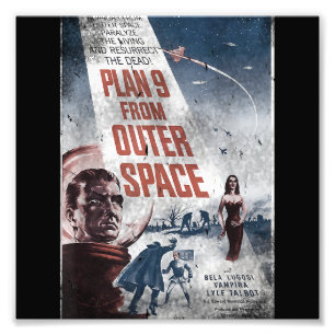 Impression Photo Affiche de film PLAN 9 FROM OUTER SPACE Film Vinta