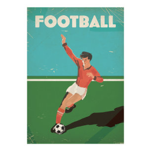 Impression Photo Affiche de football vintage