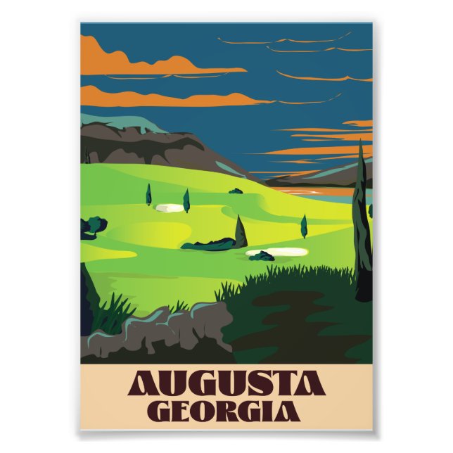 Impression Photo Affiche de golf d'Augusta Géorgie (Devant)