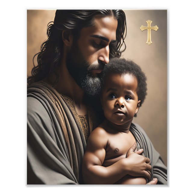 Impression Photo Affiche de Jésus et de l'Enfant (Devant)