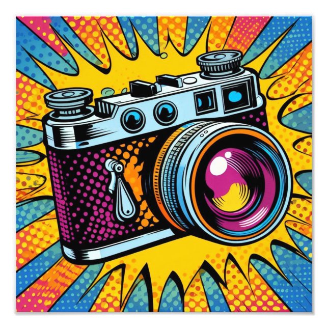 Impression Photo Affiche de la caméra ! (Devant)