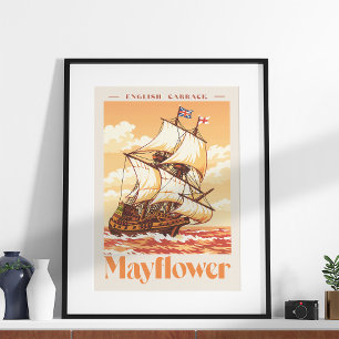 Impression Photo Affiche de la Carraque Anglaise Vintage du Navire 