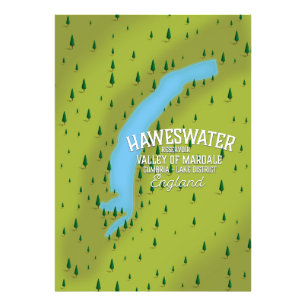 Impression Photo Affiche de la carte de voyage du réservoir Haweswa