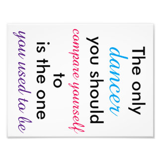 Impression Photo Affiche de la citation de danseur 11 po x 8,5 po