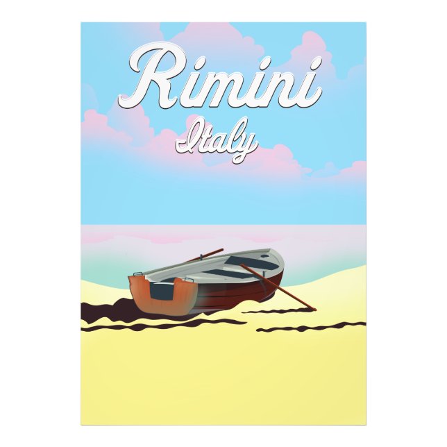 Impression Photo Affiche de la plage de Rimini Italie (Devant)