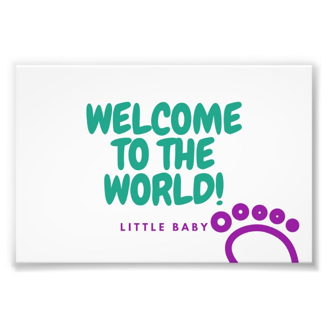 Impression Photo Affiche de naissance pour bébé (Devant)