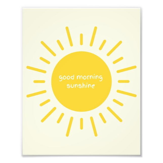 Impression Photo affiche de nursery bonne matinée soleil (Devant)