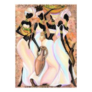Impression Photo Affiche de peinture moderne de dames africaines