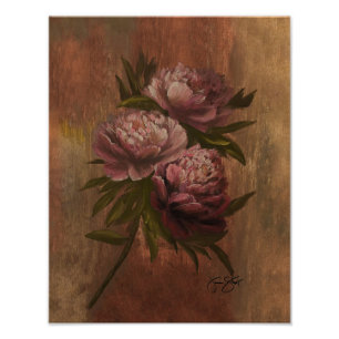 Impression Photo Affiche de pivoines 11x14