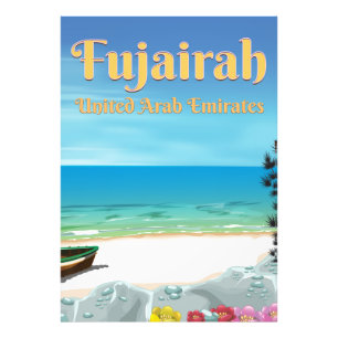 Impression Photo Affiche de plage de Fujairah Émirats Arabes Unis