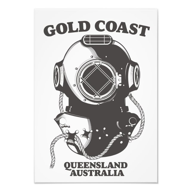 Impression Photo Affiche de plongée Gold Coast Queensland Australie (Devant)