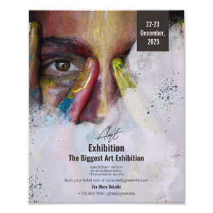 Impression Photo Affiche de portrait colorée pour exposition d'art,