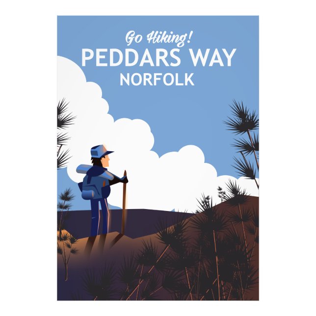 Impression Photo Affiche de randonnée Peddars Way Norfolk (Devant)