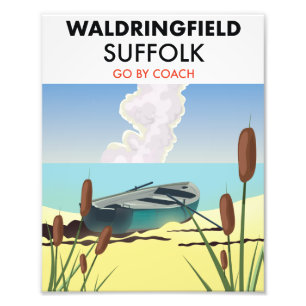 Impression Photo Affiche de randonnée Waldringfield Suffolk. Aimant