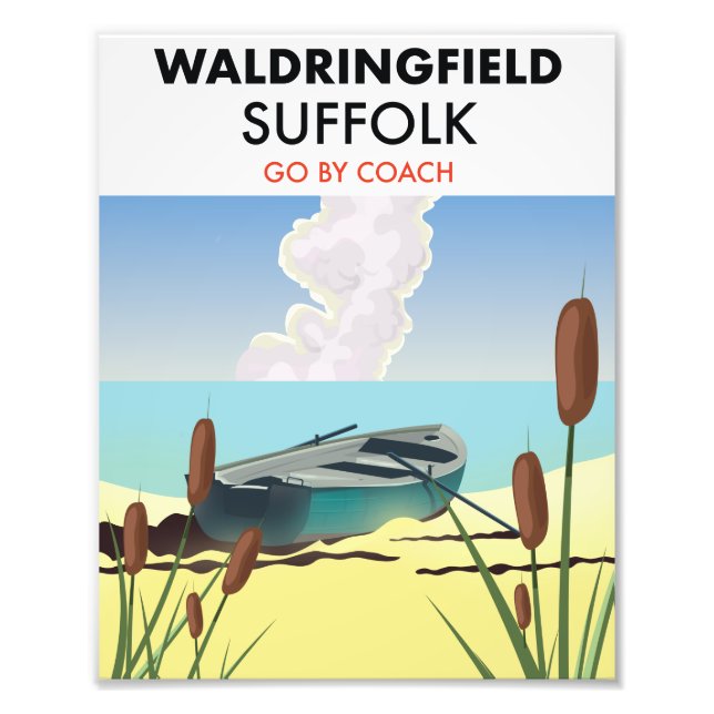 Impression Photo Affiche de randonnée Waldringfield Suffolk. Aimant (Devant)